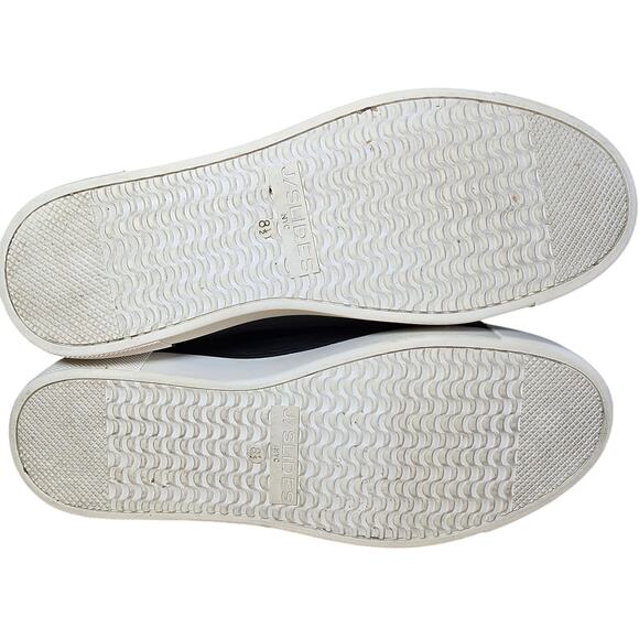 J/Slides NYC Leather Black Boots Platform Faux Fur Double Zip Waterproof 8.5 - Picture 7 of 8